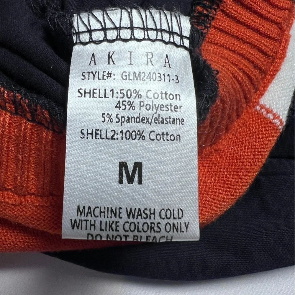 AKIRA Long Sleeve Shirt - Size Medium- Black/Orange